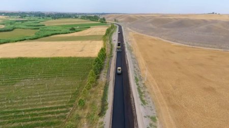 Zəfər Yolunun asfaltlanması işlərinə başlanılıb (FOTO)