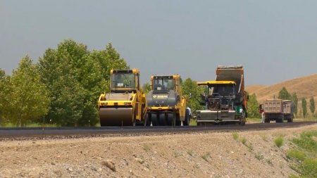 Zəfər Yolunun asfaltlanması işlərinə başlanılıb (FOTO)