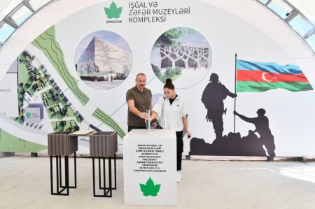 Zəngilan məscidinin tikintisi ilə tanışlıq olub, İşğal və Zəfər muzeylərinin təməli qoyulub, şəhərin Baş planı təqdim edilib