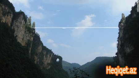 Dünyanın ən uzun və ən hündür şüşə körpüsü - FOTO