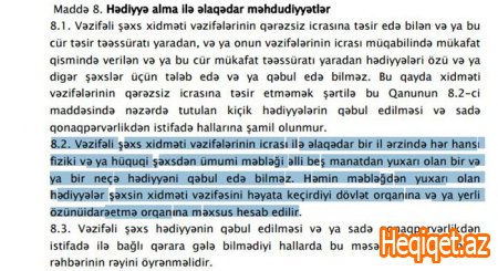 Məmurların milyon dollarlıq hədiyyələri hərracda