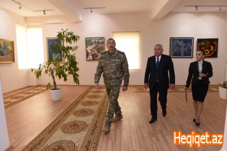 İlham Əliyev Horadizdə Dövlət Rəsm Qalereyasının açılışında 