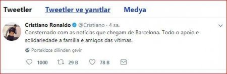 Ronaldo Barselona terrorundan yazdı