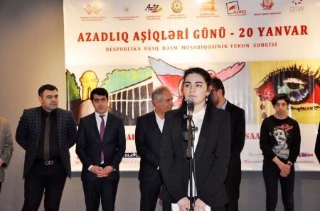 Xətai Sənət Mərkəzində  “Azadlıq aşiqləri günü - 20 Yanvar” Respublika uşaq rəsm müsabiqəsinin yekun sərgisi  keçirildi
