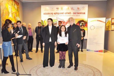 Xətai Sənət Mərkəzində  “Azadlıq aşiqləri günü - 20 Yanvar” Respublika uşaq rəsm müsabiqəsinin yekun sərgisi  keçirildi