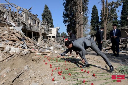 Erməni terrorunun hədəfi Gəncə şəhəri: raket düşən ərazi bir gün sonra - FOTOLENT