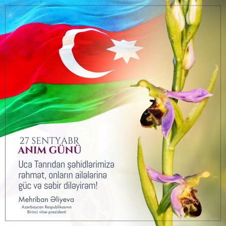 Birinci vitse-prezident Mehriban Əliyeva: Uca Tanrıdan şəhidlərimizə rəhmət, onların ailələrinə güc və səbir diləyirəm